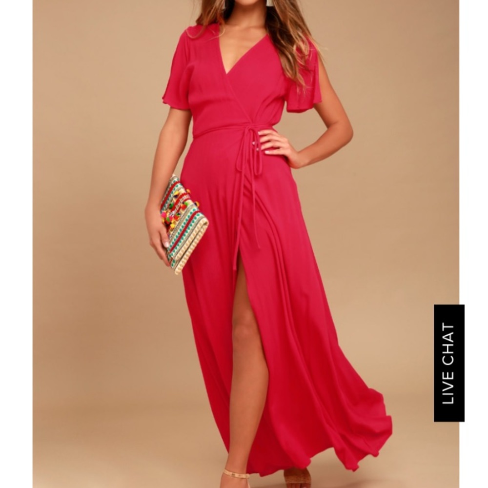 Much obliged Lulus wrap dress!